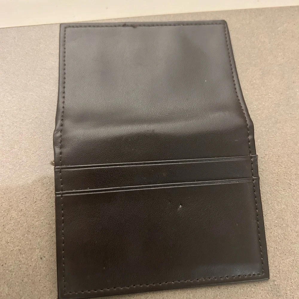 Perry Ellis Dark Brown Card Holder folio like new